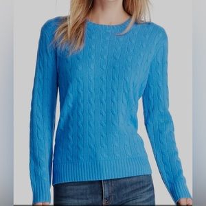 Polo Ralph Lauren Cable-Knit Cashmere Sweater in Light Blue